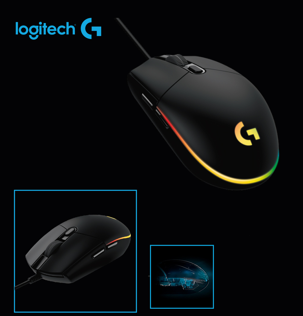 Mouse Gamer Logitech G203 Prodigy Preto- 910-004843